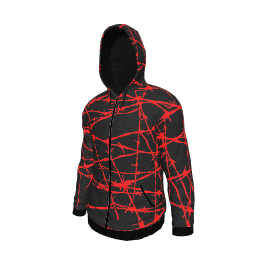 Red Barbed Hoodie