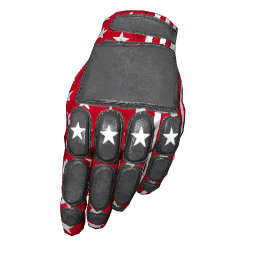 Patriotic Red Padded Gloves