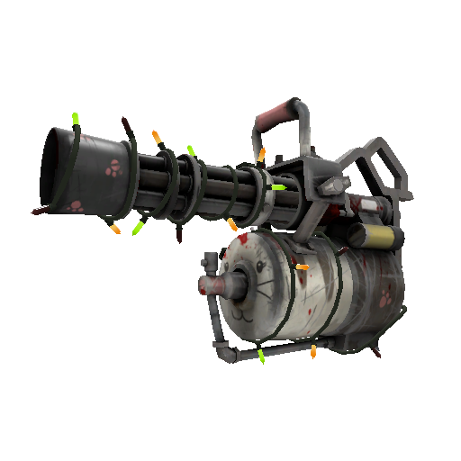 Festive Mister Cuddles Minigun (Battle Scarred)