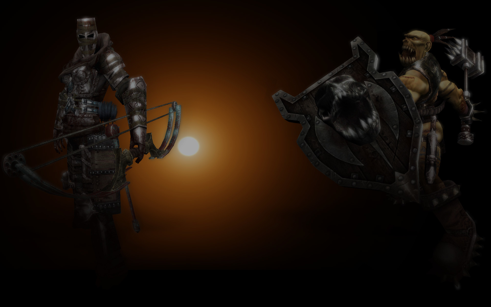 Dark Assassin and Orc