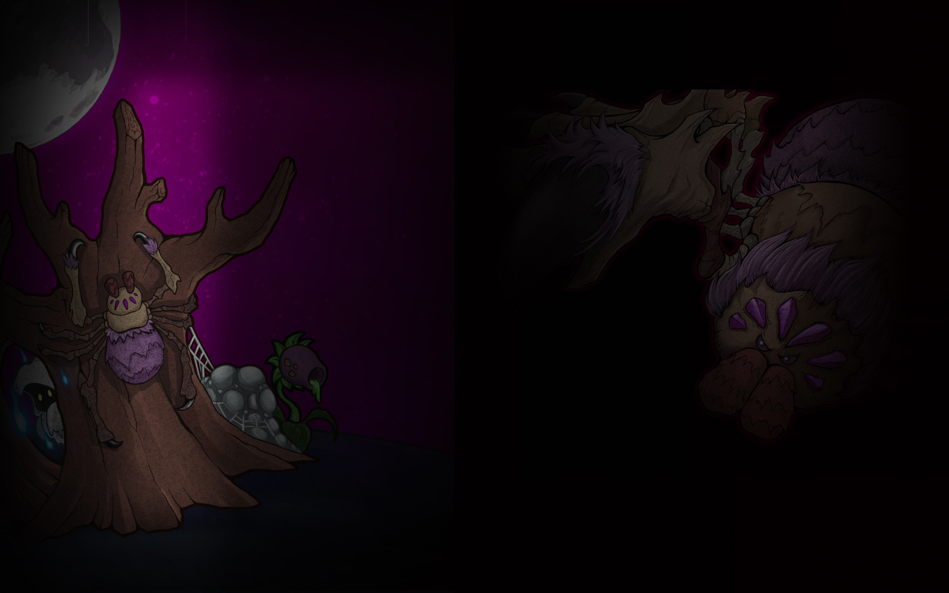 434650-Lost Castle Background - Demon Spider