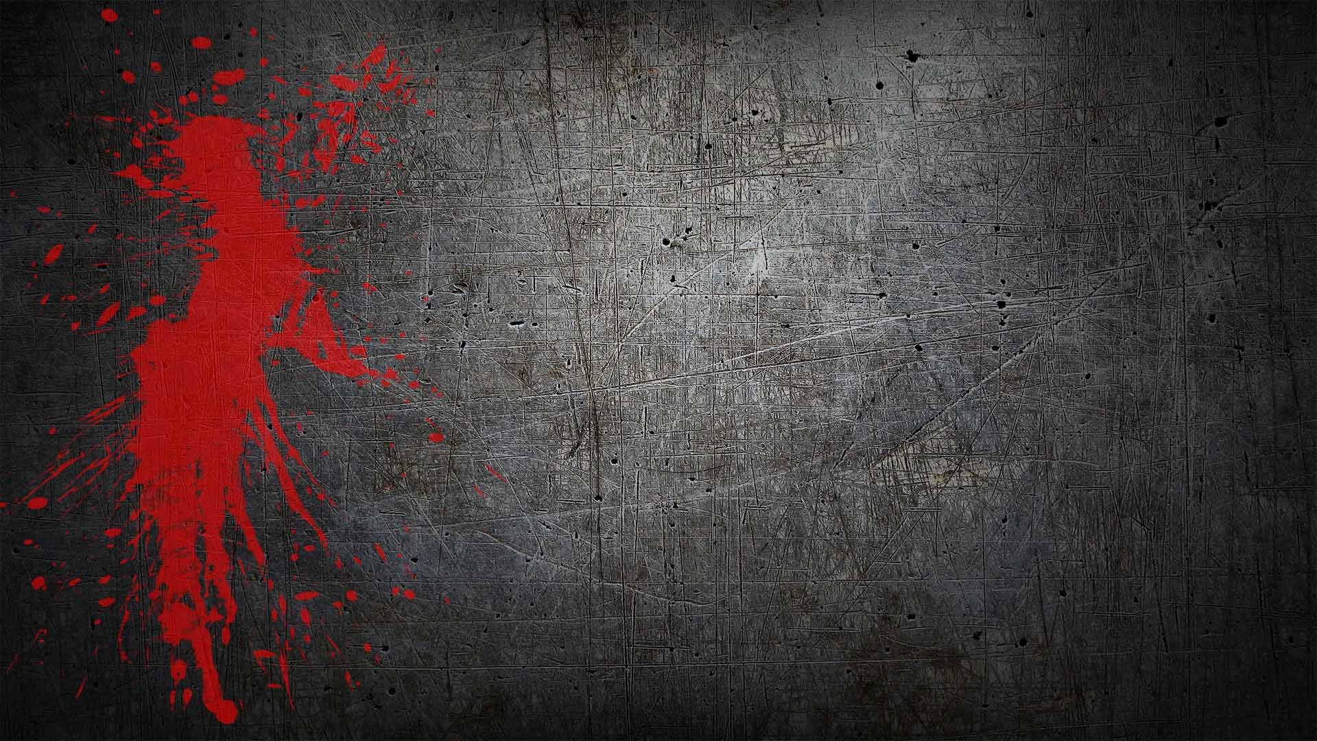 The blood on the metal