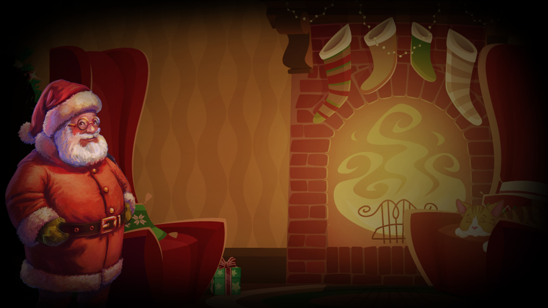 Room with fireplace