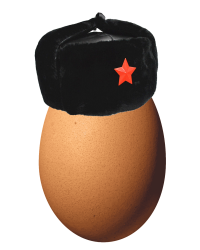 Egg with ushanka