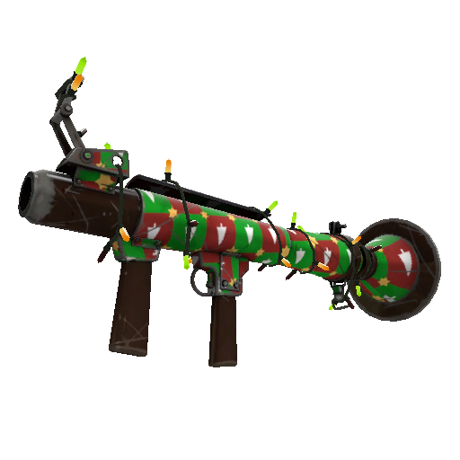 Festivized Gifting Mann's Wrapping Paper Rocket Launcher (Well-Worn)