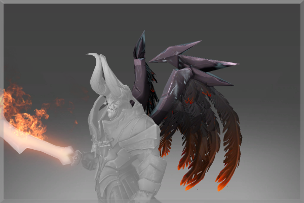 Inscribed Raven's Flame Back