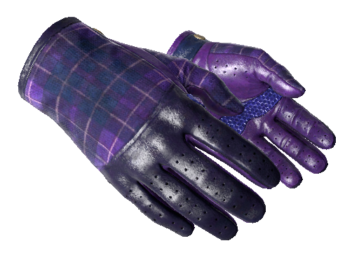 驾驶手套（★） | 蓝紫格子 (略有磨损)