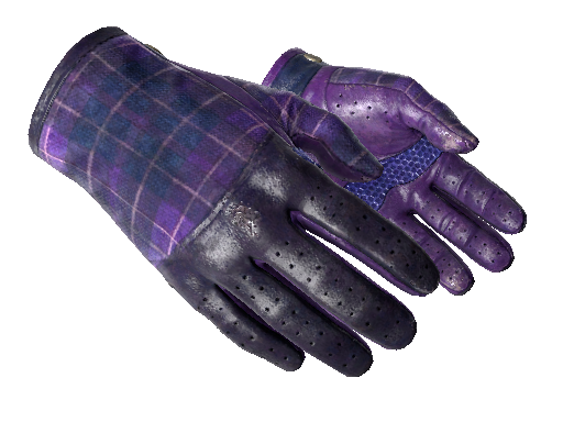 驾驶手套（★） | 蓝紫格子 (破损不堪)
