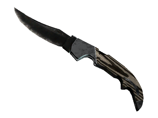 ★ StatTrak™ Falchion Knife | Black Laminate (Battle-Scarred)