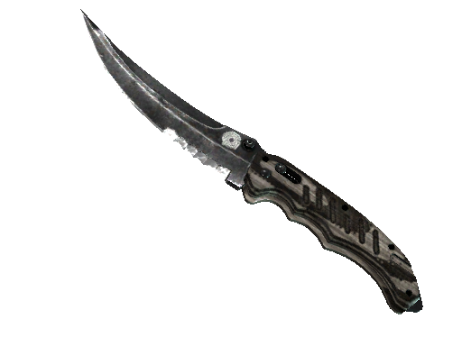 ★ StatTrak™ Flip Knife | Black Laminate (Well-Worn)