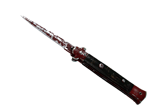 ★ StatTrak™ Stiletto Knife | Crimson Web (Battle-Scarred)