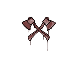 涂鸦 | 双斧 (砖红)