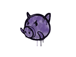 封装的涂鸦 | 猪 (暗紫)