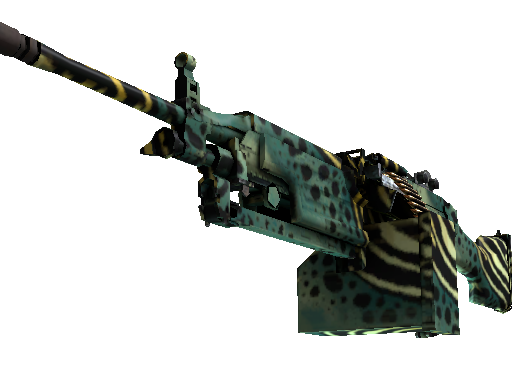 M249（StatTrak™） | 翠绿箭毒蛙 (略有磨损)