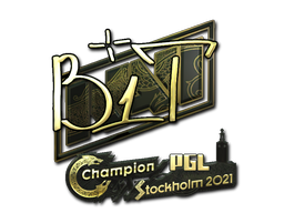 印花 | b1t（金色）| 2021年斯德哥尔摩锦标赛