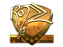 Sticker | ropz (Gold) | Krakow 2017