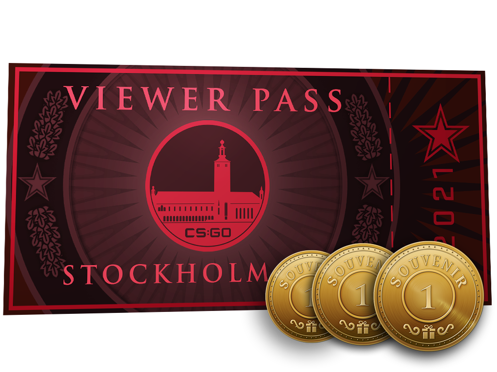 斯德哥尔摩 2021 观众通行证 + 3 枚纪念品代币