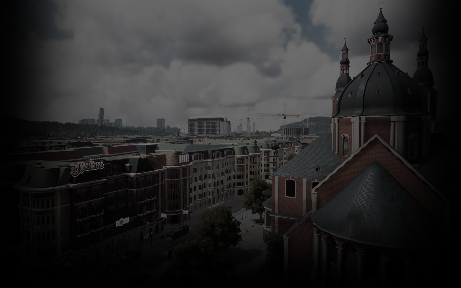 The cathedral in the city center
